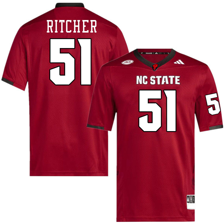 NC State Wolfpack #51 Jim Ritcher College Football Jerseys,Uniforms-Red